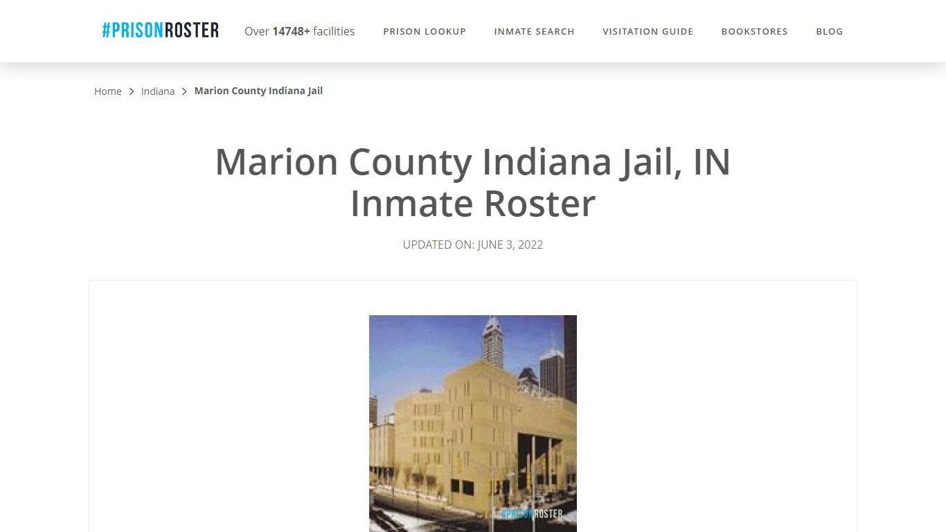 Marion County Indiana Jail, IN Inmate Roster